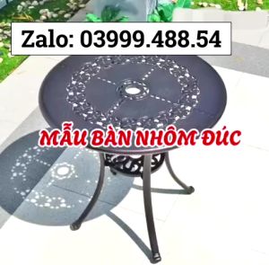Bàn ngoài trời Nhôm đúc Nhập khẩu Bộ bàn ghế ban công ngoài trời Nhôm đúc Bàn ghế ngoài trời - B07