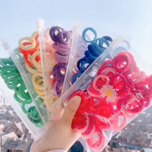 SHOPHOPME - Ikat Rambut Wanita Dewasa Anak Perempuan Hijab Kunciran Elastis Korea 1 Set 50 Pcs KCR09