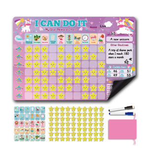 Magnetic Reward Chart Childrens Behavior Self-Discipline Table Fridge Toy Stickers English Version Early Education Smart Toys
