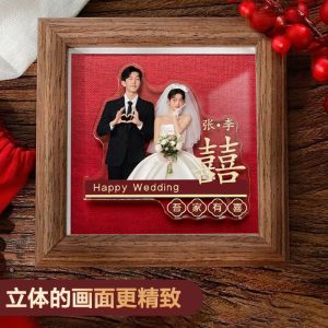 Quà Tặng Kỷ Niệm Tùy Chỉnh Cho Cô Dâu Chú Rể Sáng Tạo 3d Xếp Hình Cưới Quà Tặng Cặp Đôi Hoàn Hảo Cho Kỷ Niệm Một Năm