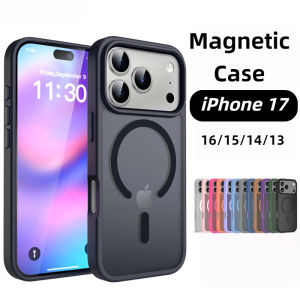 Matte Magnetic Case For iPhone 17 Air 17 16 15 14 13 12 11 Pro Max Plus iPhone 16E 12 13 Mini 7 8 SE 2022 Shockproof Back Covers