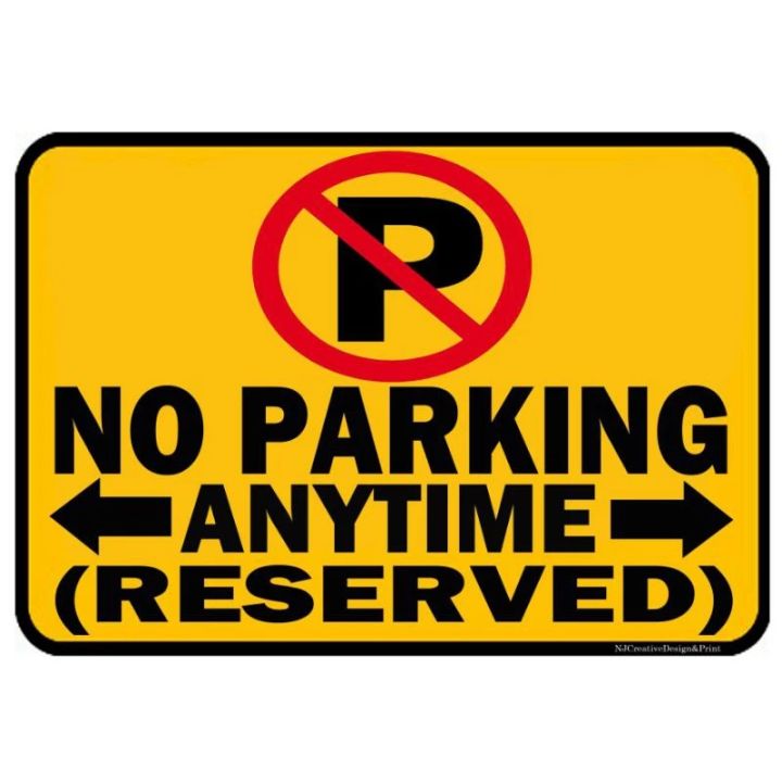No parking Anytime reserved signage a4 | Lazada PH