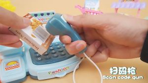 Cashier Machine Toys Swipe Scan Cashier Toys Pretend Play Girl Toys Simulated Supermarket Register