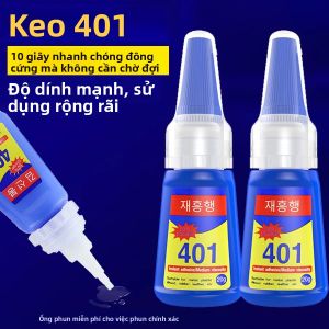Keo Dán Siêu Dính 401 Khô Nhanh Chất Kết Dính Cyanoacrylate 502 Dạng Lỏng Dùng Cho Da Cao Su Gỗ Kim Loại - Dụng Cụ Dán Siêu Chắc Tức Thì