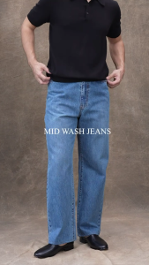 Made to Mature 001 Straight Fits Denim - Mid Wash กางเกงยีนส์เอวสูง