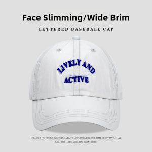 BAOYINFEI | Pink Quick-Drying Letter Thin Breathable Face-Slimming Baseball Cap