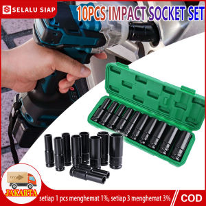 (Dalam Stok Dikirim Dari Jakarta) Impact Socket Set 15Pcs 1/2 Inch 8-24MM Extension Impact Socket Long Reach Nut Socket Repair Drive Impact Socket