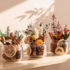 Trang Trí Nhà Bằng Hoa Khô Nghệ Tây Tự Làm Không Cần Nướng Trang Trí Bàn Trang Trí Nhà Hiện Đại Tối Giản Đồ Thủ Công Bằng Kính Nguyên Chất Quà Tặng Cho Đồng Nghiệp Phòng Ngủ