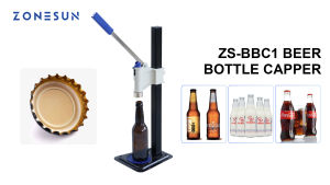 ZONESUN Manual Beer Bottle Capper Soft Drink Soda Steamwater Water Crown Cap Lock Capping Machine ZS-BBC1