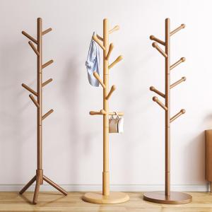 MIAOLI | Indoor Wooden Coat Rack for Clothing and Bag Storage