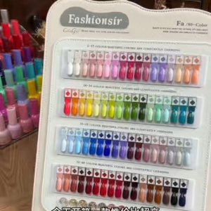 ช่างแฟชั่น ชุดแต่งเล็บ 80 สี (หนึ่งขวดหนึ่งสี ฟรีกระดานสีหนัง ฐาน สูงสุด) มาการอง โฟร์ซีซั่สียอดนิยม สีบริสุทธิ์ 68+12 เลื่อมแวววาว