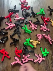 1Pcs Random Color Suction Cup Stickbot Toys Sticky Robbot Toys Funny Deformable Action Figure Sucker Toys For Party Gifts
