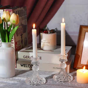 Talao Clear Crystal Glass Candle Holder Romantic Wedding Scented Candle Holder Home Decoration Ornaments