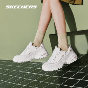 รองเท้ากีฬา Skechers สำหรับผู้หญิง ส้นหนา ทรงพ่อคุณย่า ทรงลำลอง สวมใส่สบาย รองเท้าผ้าใบสีขาว สไตล์สตรีท