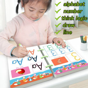 Baby Tracing Workbook For Kids Training Coloring Book Erasable Writing Materials For Kid Educational