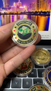 Đồng xu phỉnh Poker Hand sưu tầm trưng bày vật phẩm phong thuỷ may mắn