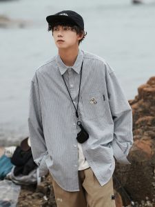 HetingHOME | Casual Long Sleeve Striped Shirt for Couples