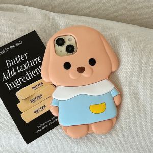 ♥Ready Stock +FREE Shipping+COD♥Lovely Sylvanian Family 3D Puppy Soft Silicon Case HP For iP iPhone 14 15 + Plus 12 13 Pro Max Big Hole Girl Woman Style Casing Apple