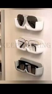 KEEPWORKING Glass Display Cabinet Glasses Storage Box Wall Mounted Sunglasses Storage Rack