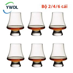 Bộ Ly Rượu Whisky Thủy Tinh Pha Lê Thân Thiện Với Môi Trường Không Chì 250ml Trong Suốt Dùng Cho Rượu Scotch Bia Rượu Mạnh Rượu Vang - Bộ 2/4/6 Ly