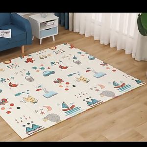 Axten แผ่นรองคลาน 6ฟู 🍓รุ่นใหม่ พับได้ เสื่อรองคลาน (แถมกระเป๋าฟรี) พับเก็บได้ พกพาง่าย มีลายหน้า-หลัง (คละลาย)