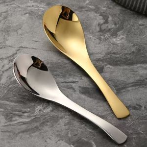 Soup Spoon Thick Soup Spoons High Grade Stainless Steel Table Spoons Rice Soup Spoons Table ware