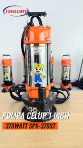 Pompa Celup Air Kotor 370W Stainless Submersible Pump 1inch TSOLUMY Pompa Kolam lkan / Banjir