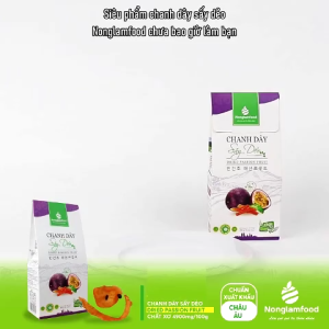 Chanh Dây Sấy Dẻo NONGLAMFOOD Hàng Loại 1 Chuẩn Xuất Khẩu Chua Ngọt Tự Nhiên Trái Cây Sấy Hộp 145g