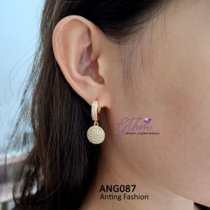 Anting Klip Jurai Sunflower Mata Awet Elegan Mewah Perhiasan fashion Import Premium ang087