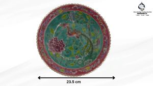 景德镇复古女佣手绘凤凰图案陶瓷盘 JingDeZhen Vintage Nyonya Hand-Painted Phoenix Pattern Ceramic Plate