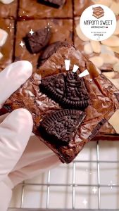 บราวนี่ บราวนี่หนึบเข้มข้น Fudgy Chocolate Brownies