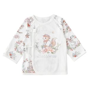 BUBBLE TREE | Newborn Cotton Class A Long Sleeve Half-back Top Size 52