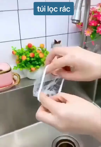 Set 100 Túi Lọc Rác Lưới Lọc Chặn Rác Bồn Rửa Chén Bát Tiện Lợi Chống Tắc Nghẽn