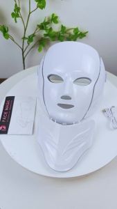 Wireless 7 Colors LED Face Neck Beauty Mask Removable Buckle Design Skin Firming Brightening Rejuvenation Anti Aging Skin Care