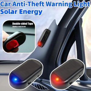 Solar LED Car Fake Security Light Simulated Dummy Alarm Wireless Warning Anti-Theft Caution Lamp