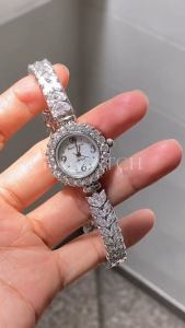 (DINOWATCH) Đồng hồ nữ RonyaICrown RY 9232 dáng lắc tay nạm đá  hình bông lúa sang trọng kiêu sa size nhỏ 25mm