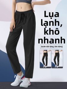 HROLRN | Quần Nữ Mùa Hè Chất Liệu Lụa Băng Khô Nhanh
