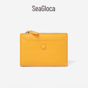 Seagloca Stone Pu Fashion Multi Card Zipper Cross Border Women Short Wallet
