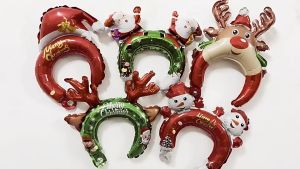 Balon Foil Bando Natal & Hiasan Perlengkapan Christmas Murah