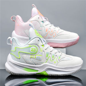 Leather Upper High-top Sport Shoes for Junior Middle School Students Autumn Winter New Anti-slip Basketball Shoes