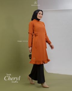 CHERYL TUNIK ARRAFI // Tunik Wanita Dewasa Baju Panjang Simple Polos Elegant ORI