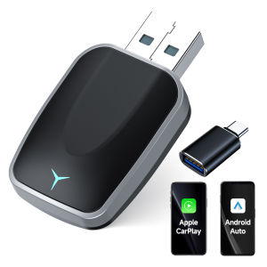 Wireless CarPlay & Android Auto Adapter Plug & Play Dongle for iOS 10+ / Android 11+ USB-A/C Support