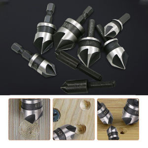 2/3pcs 12/16/19 มม.5/7 ขลุ่ย 90 องศา Chamfer เจาะชุด Bit ไม้เหล็กคาร์บอนเจาะเครื่องตัด Bit Countersink เจาะบิต