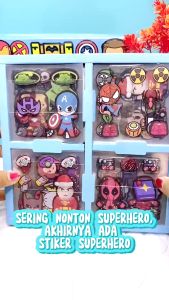 Stiker 100 Lembar Aesthetic Sticker Momo The Avengers Anime Mixue Waterproof Sticer Kertas Lucu Kartun Korea Anak 100 Pcs 4 Warna 1 Box Label 2D Isi 100pcs Anti Air