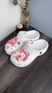 Dép sục nữ đế cao charm gấu hồng xinh xắn chất eva nhệ êm chân ( 319)