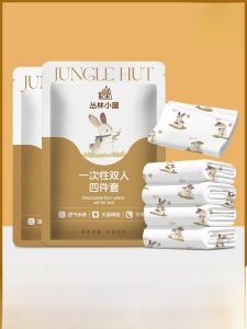 Disposable Bed Sheet Cover Pillowcase Quartet Travel Hotel Bedding Duvet Cover Double Portable Dirt Resistant Jungle Cottage