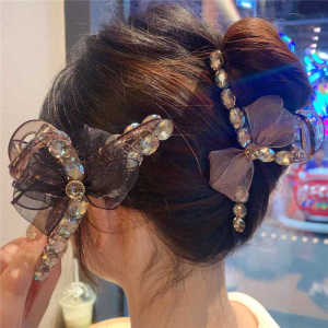 2024 Internet Hot New Shark Clip Hairware Bow Claw Clip Female Fancy Barrettes Back Head Hairpin Barrettes