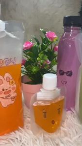 Transparent PVC Waterproof Emoji Stickers / Cute Smiley Funny/ Suction drink bag sticker/ Bottle sticker