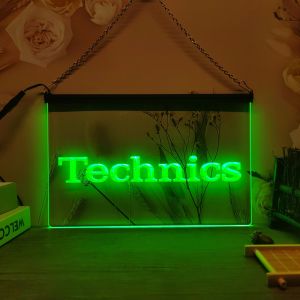 Technics Turntables DJ Music-3D Carving LED Neon Sign Home Decor Wall Wedding Creative Bedroom Desk