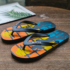 Dép Xỏ Ngón Nam Mùa Hè Mới in Họa Tiết Bãi Biển Thời Trang Trẻ Trung Thoáng Khí Đế Cao Su Thường Ngày Dép Xỏ Ngón Nam